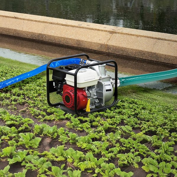 Suction Hose Kit for Water Pump with 2 in. x 50 ft. Blue Backwash Hose 20 ft. Green Suction Hose and Steel Round Hole
