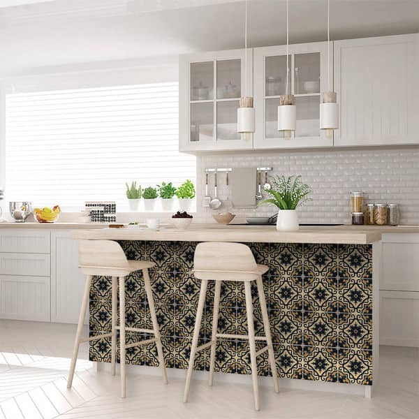 Yellow, Blue SB45 8 in. x 8 in. Vinyl Peel and Stick Tile (24-Tiles, 10.67 sq. ft./pack)