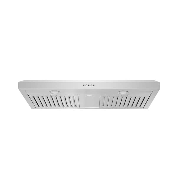 36 in. 400 CFM Ducted Under Cabinet Range Hood in Stainless Steel