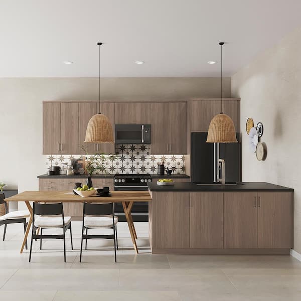 Designer Series Edgeley Assembled 12x34.5x23.75 in. Drawer Base Kitchen Cabinet in Driftwood