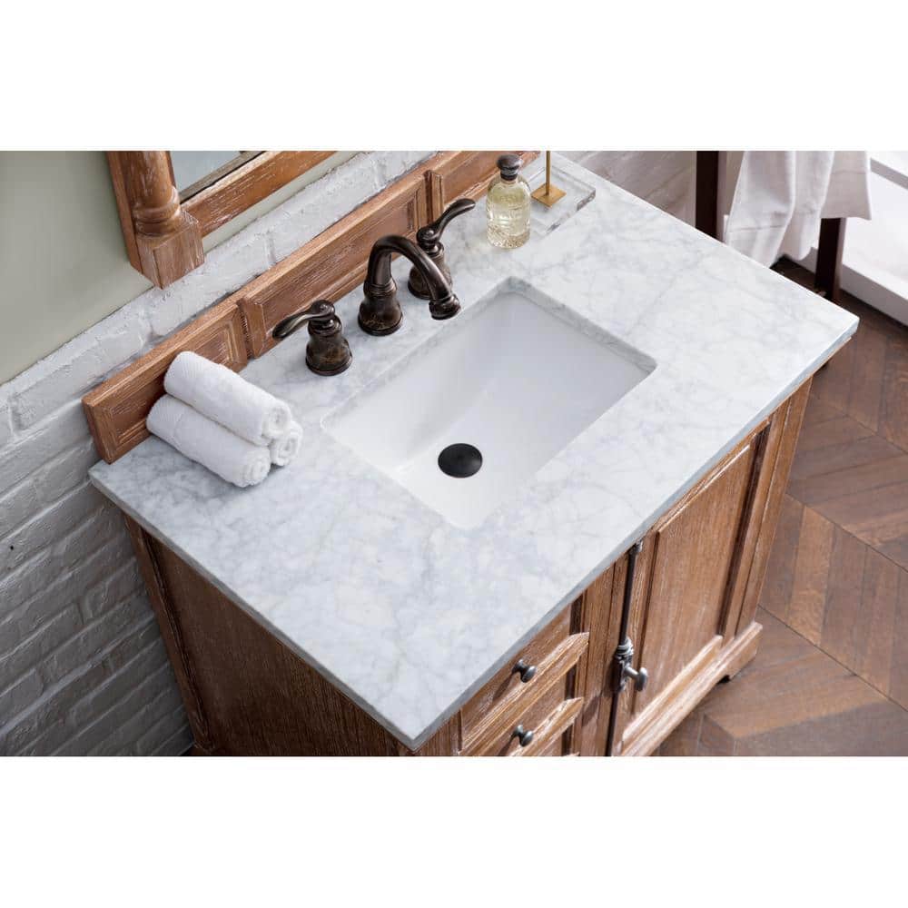 Providence 36" Light Wood Single Bathroom Vanity with Backsplash