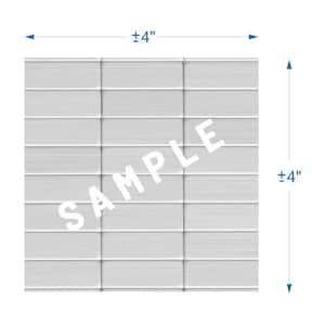Take Home Sample - Urbain S2 Stainless Steel 4 in. x 4 in. Metal Peel and Stick Wall Mosaic Tile (0.11 sq.ft.)