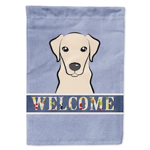 11 in. x 15-1/2 in. Polyester Yellow Labrador Welcome 2-Sided 2-Ply Garden Flag