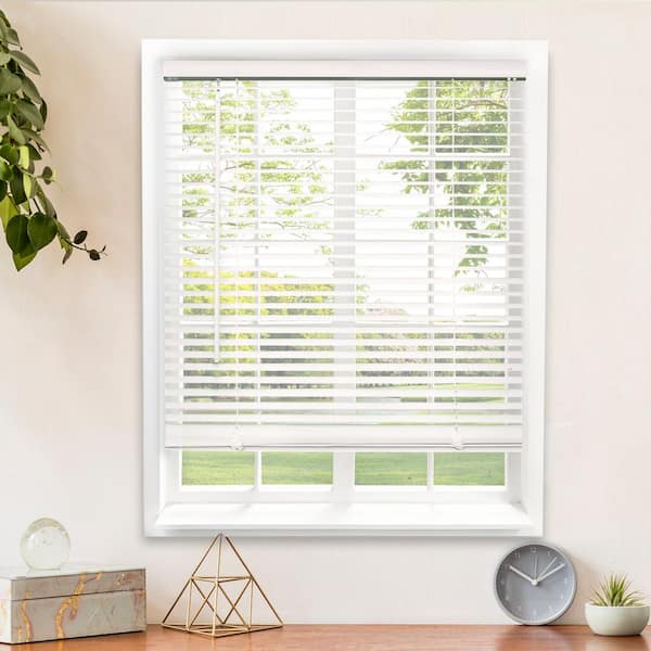 Chicology Cordless 1-Inch Vinyl Mini Blinds, Room Darkening - 66W x 36H - White