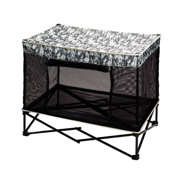 Quik Shade 3 ft. W x 2 ft. D Medium Instant Pet Kennel with Mesh Bed in Digital Camo Pattern
