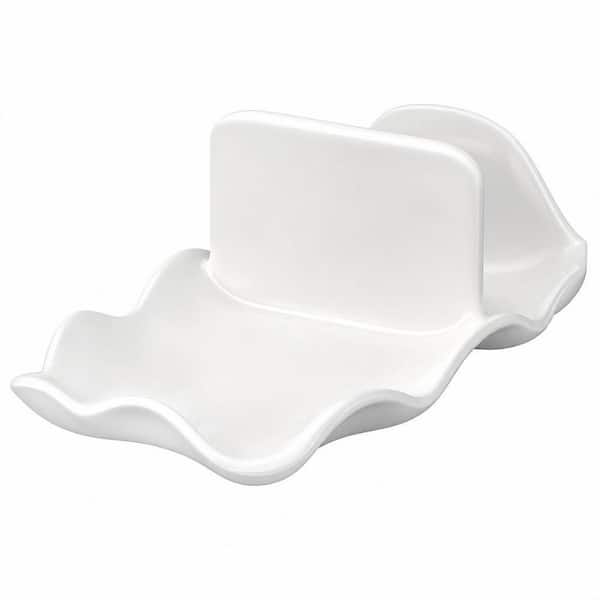 Ceramic Spoon Rest with Pot Lid Holder for Stove Top, Large Spatula Rest and Utensils Holder, Modern Kitchen Accessories