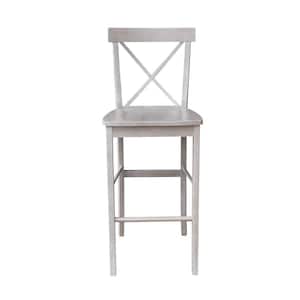 Alexa 29 in. H Weathered Taupe Gray Bar Stool