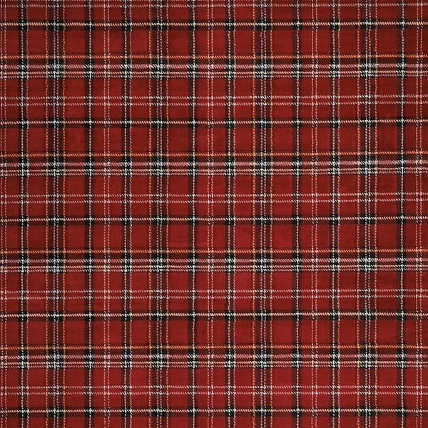 8 ft. x 10 ft.Red and Black Plaid Power Loom Area Rug