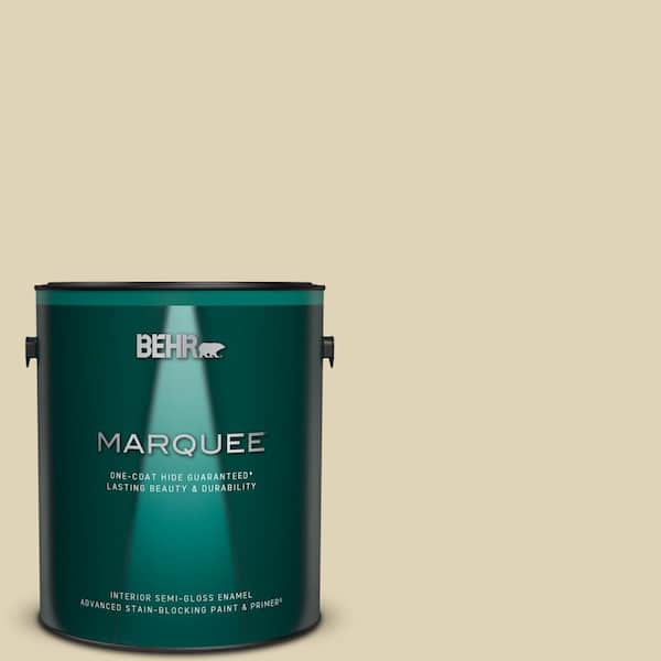 BEHR MARQUEE 1 gal. #MQ3-16 Limescent One-Coat Hide Semi-Gloss Enamel Interior Paint & Primer