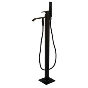 Executive Single-Handle Freestanding Roman Tub Faucet with Hand Shower in Oil Rubbed Bronze