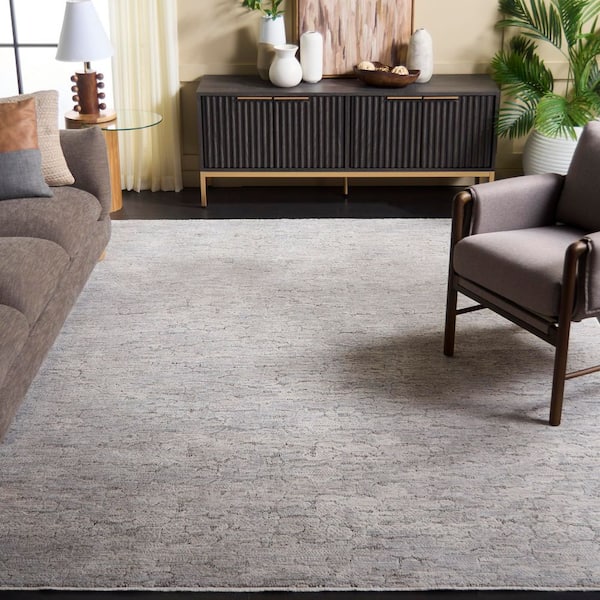 Garnet 9 ft. x 12 ft. Gray/Ivory Abstract Area Rug