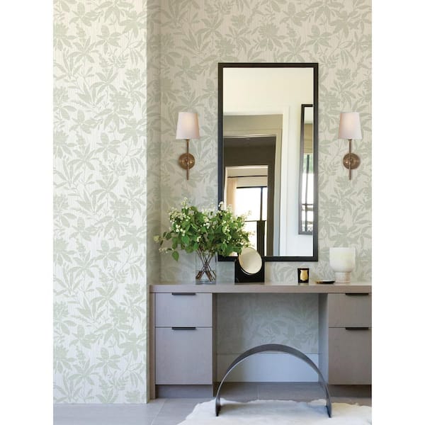 Riemann Green Floral Vinyl Wallpaper Roll