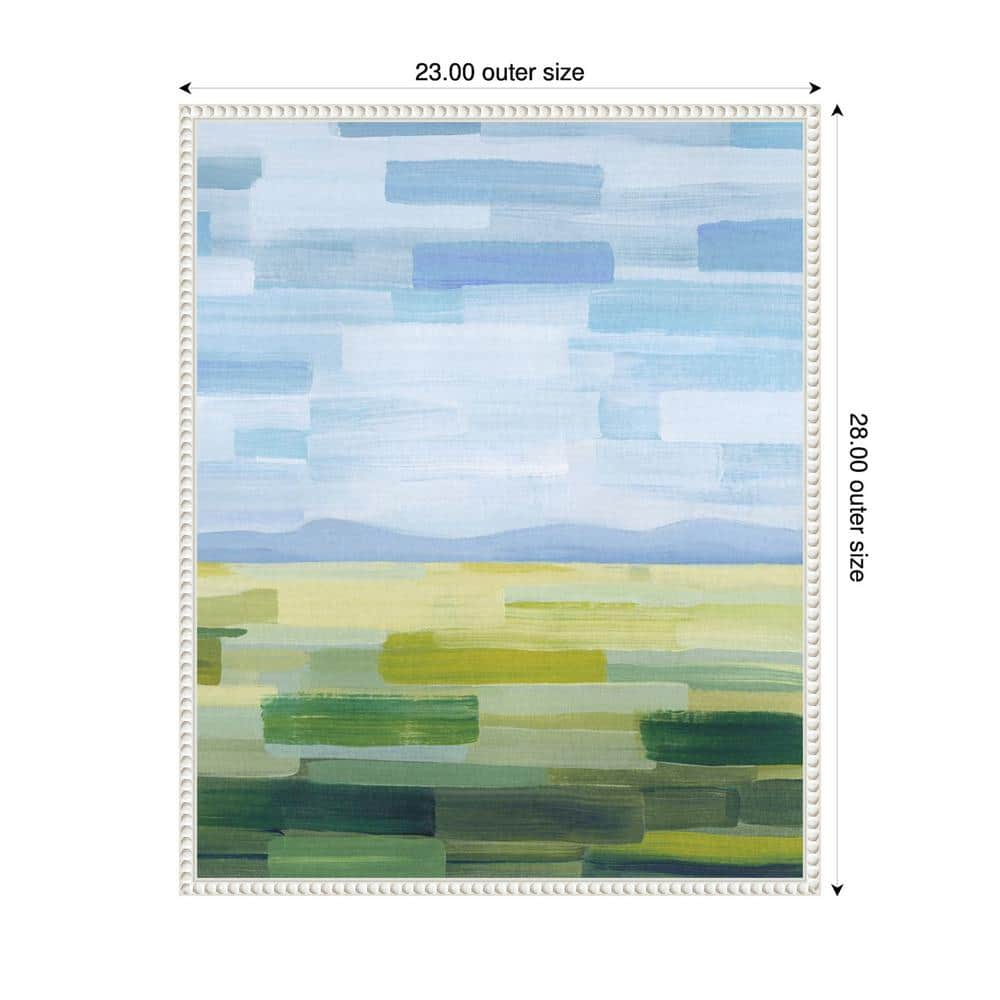 Grace Popp White Floater Frame Abstract Landscape Canvas Art