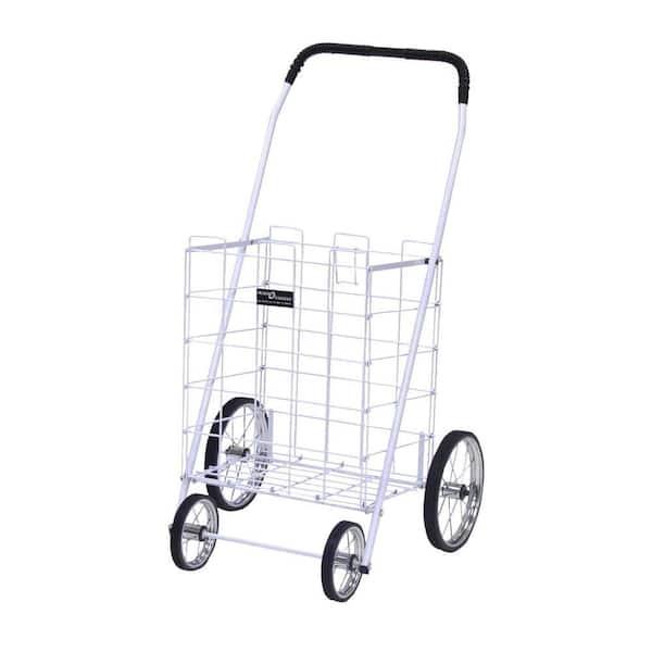 Easy Wheels Mitey Shopping Cart in White