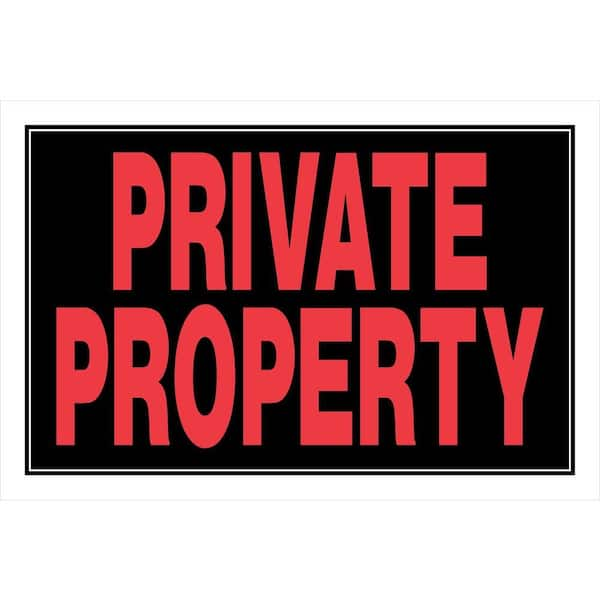 Hillman 8 in. x 12 in. Plastic Private Property No Trespassing Sign