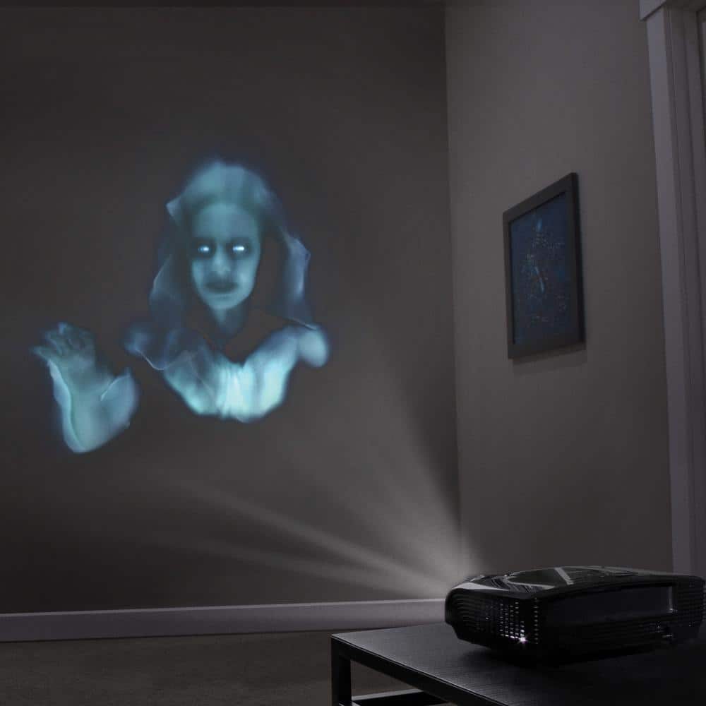 Gray Multicolor USB Halloween Projector with Holographic Screen