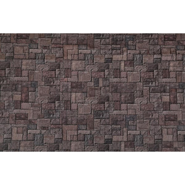 Dundee Deco Bricks Brown, Grey Vinyl Strippable Roll (Covers 26.6 sq. ft.)