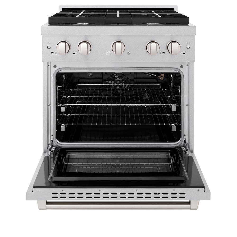 ZLINE 30" Stainless Steel Freestanding Gas Range with Convection Oven