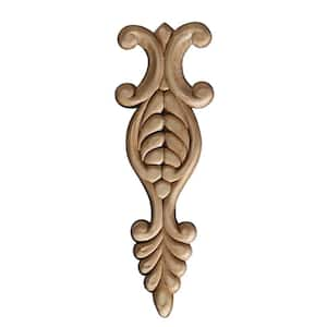 3005PK 9/32 in. x 2-1/8 in. x 6-1/2 in. Birch Acanthus Rope Onlay Ornament Moulding