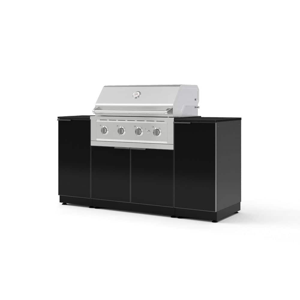 "Outdoor Kitchen 6-Piece 4-Burners Natural Gas Grill Island in Black w/36"" Performance Grill & Dekton Sirius-Countertop" price history on PriceWatchPro