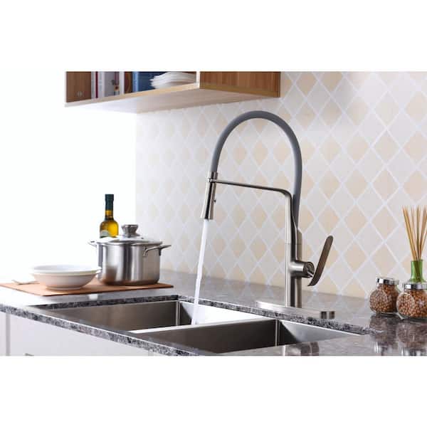 ANZZI Accent Single-Handle 180° Spout Swivel Pull-Down Sprayer
