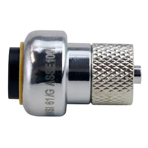 1/4 in. (3/8 in. ) x 1/4 in. Chrome Compression Stop Valve Connector