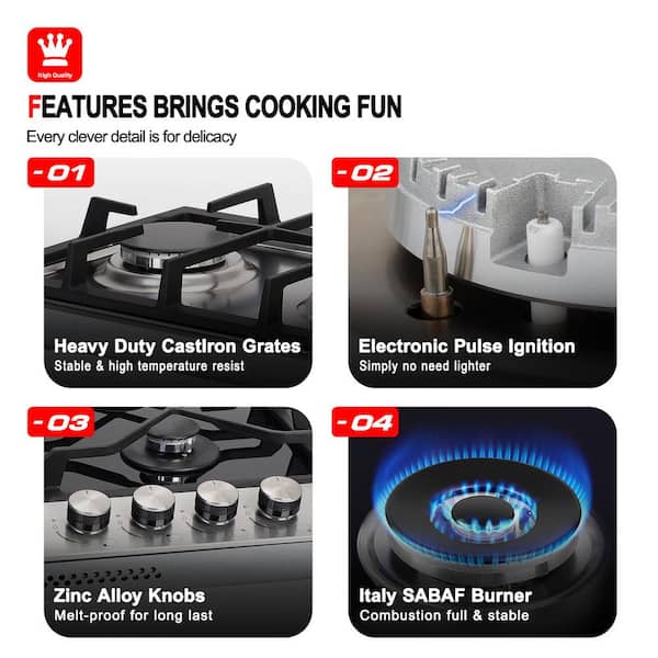 Cooking Stove Appliances Table Top 4 Burners Other Gas Cooktops With Cast  Iron Grate - Buy Cooking Stove Appliances Table Top 4 Burners Other Gas  Cooktops With Cast Iron Grate Product on