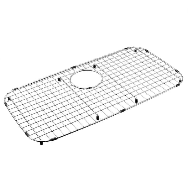 SERENE VALLEY 26.1 in. x 13.94 in. Rear Drain Heavy-Duty Stainless Steel Sink Grid