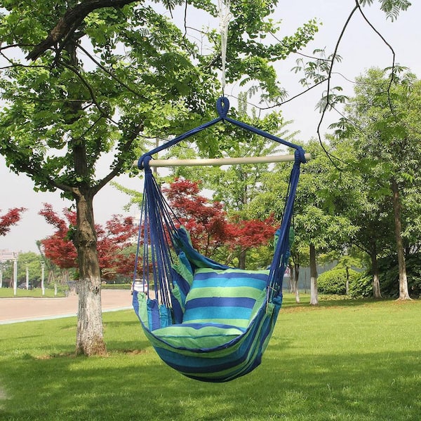 Sorbus 47 in. Portable Hanging Rope Hammock Chair Swing with 2