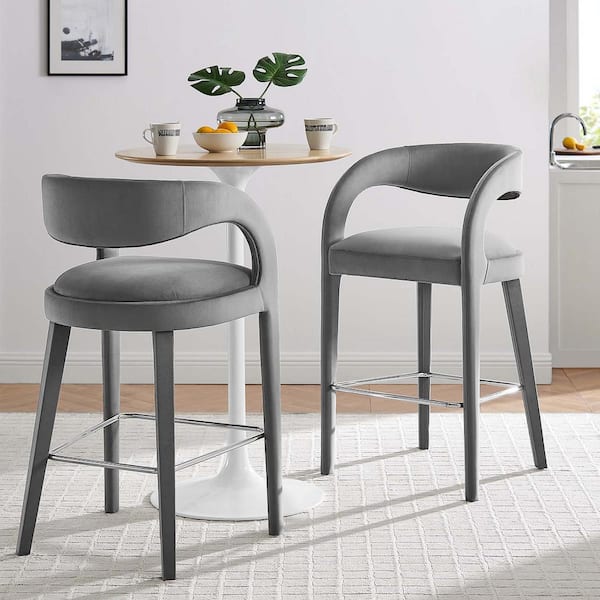 Silver bar stools discount set of 2