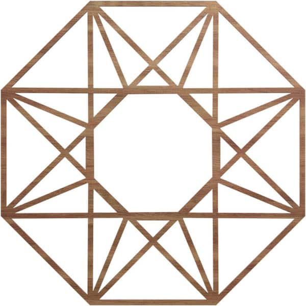 Ekena Millwork 28 in. x 10.125 in. x 0.375 in. Wood Medallion Moulding