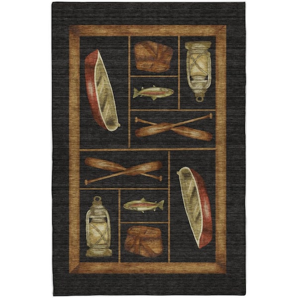 Dream Shag Premium Machine Washable Abstract ADS144 Midnight 10 ft. x 14 ft. Area Rug