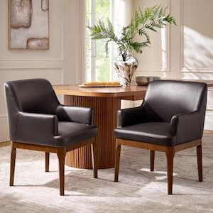 JAYDEN CREATION Anna Rust Modern Polyester Dining Chair with Built