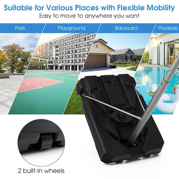 64 ft.  ft. -79 ft.  ft.  Height Adjustable Poolside Basketball Hoop Goal System with 44 ft.  ft.  Backboard