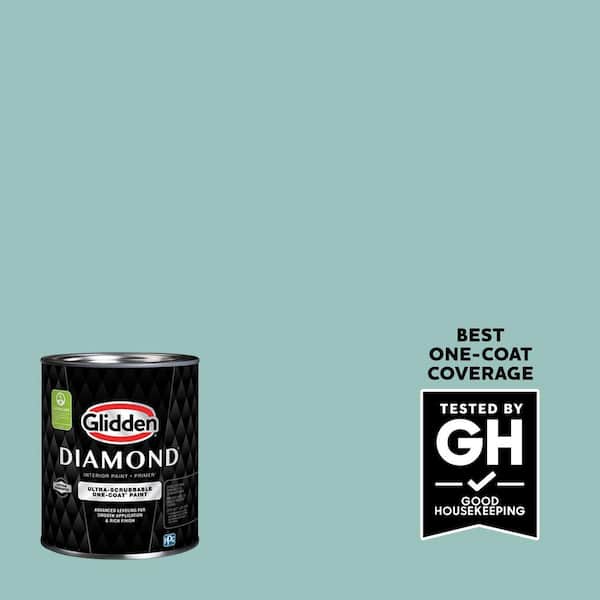 Glidden Diamond 1 qt. PPG1142-4 Pitter Patter Satin Interior Paint with Primer