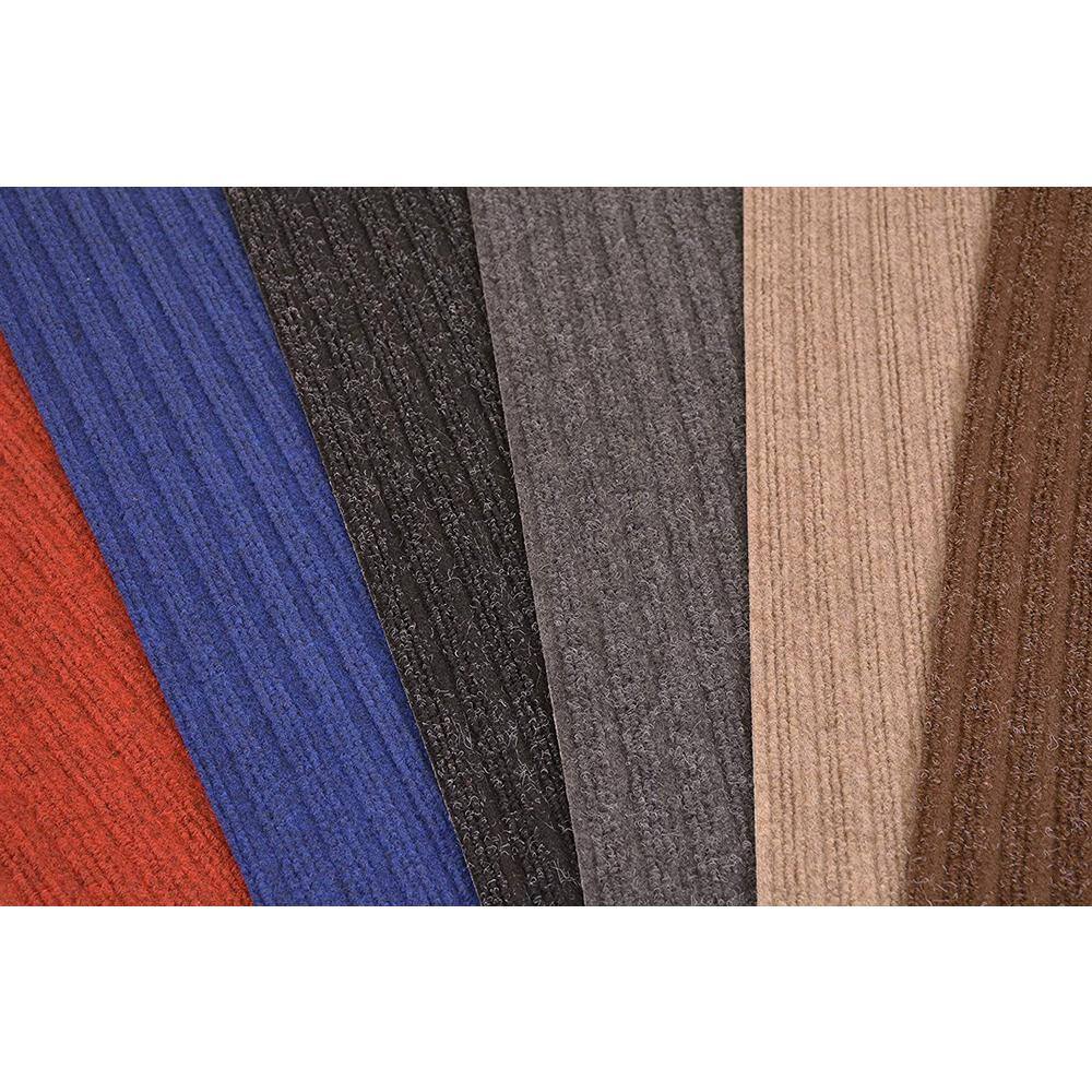 Brown Rubber Backing Slip Resistant Stair Treads Set of 7