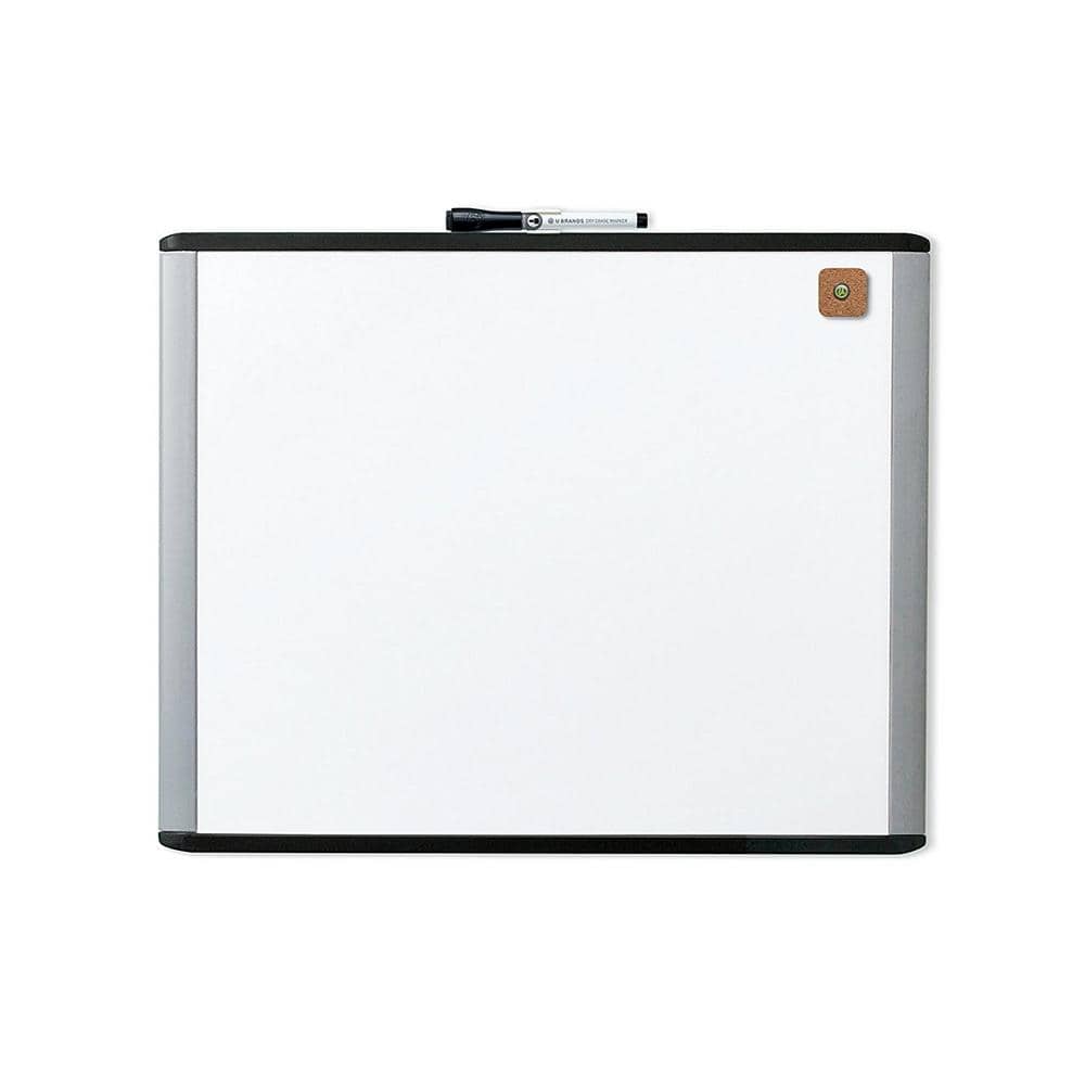 Basics Small Dry Erase Whiteboard, Magnetic White Board with Marker and Magnets - 8.5 x 11, Plastic/Aluminum Frame