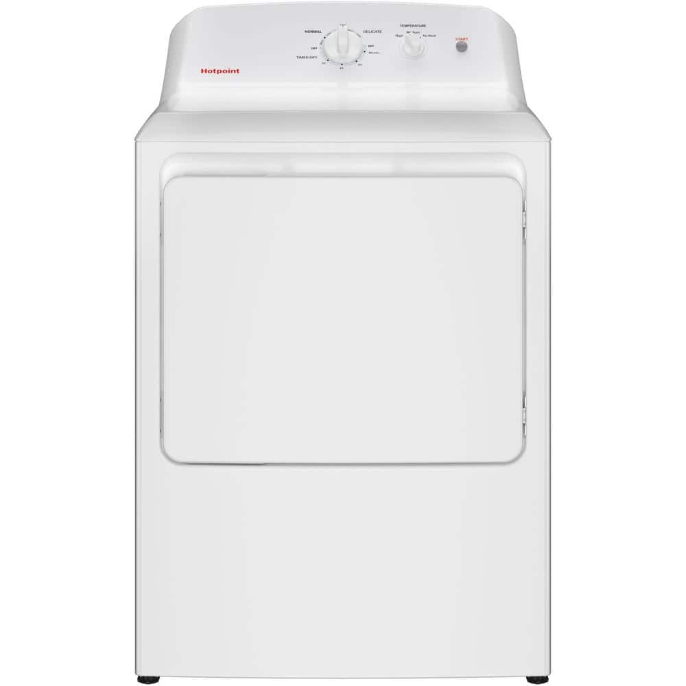 6.2 cu. ft. vented Electric Dryer in White with Auto Dry