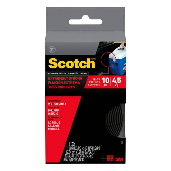 1 in. x 4 ft. Black Extreme Fasteners, 2 Rolls