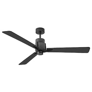 Atticus 56.0 in. Indoor/Outdoor Integrated LED Matte Black Ceiling Fan with Remote Control