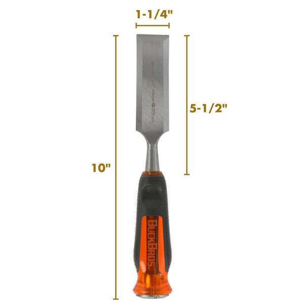 Buck Bros. Pro 1-1/4 in. (32MM) W Full Tang Wood Chisel 74817