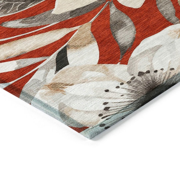 Chantille Machine Washable Indoor/Outdoor Abstract ACN2260 Red 8 ft. x 10 ft. Area Rug