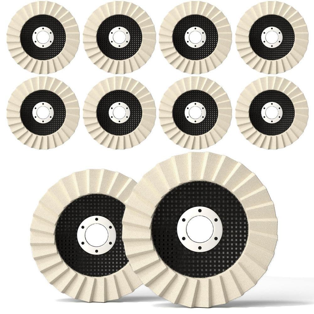 4.5 Inch Wool Felt Polishing Wheel with Fiberglass Backing for Angle Grinder Rust Removal Metal Restoration (10-Pack) price history on PriceWatchPro