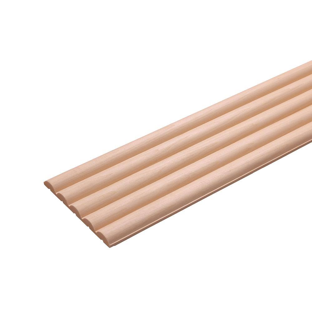 47.5" Unfinished Beaded Solid Wood Accent Moulding