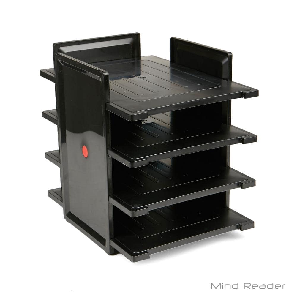 Mind Reader 3-Tier Letter Tray Desktop Supplies Tray Document Organizer,  Black IFILE3-BLK - The Home Depot
