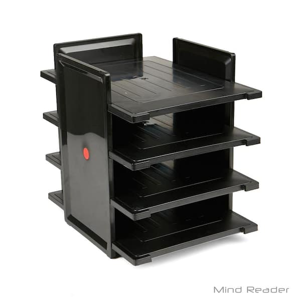 Mind Reader Network Collection, 4-Tier Paper Tray with Removable