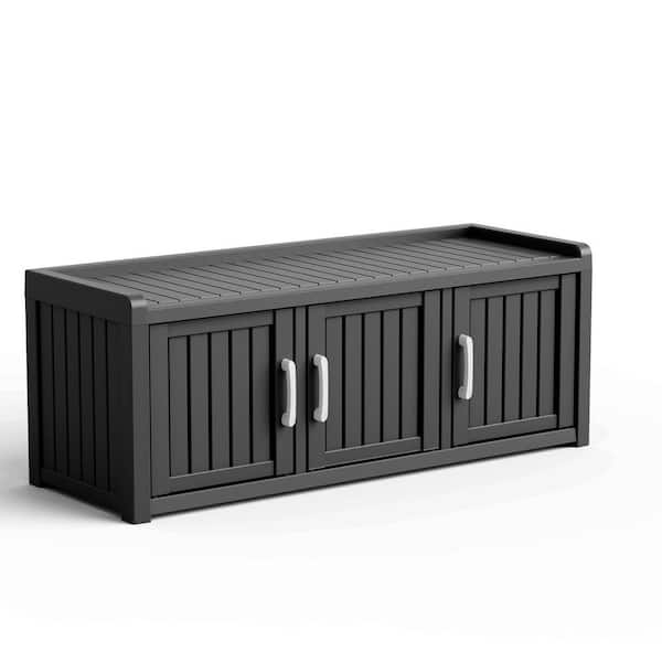 Shoe Storage Bench Multiple Compartments Entryway Organizer Durable Stable for Home Foyer
