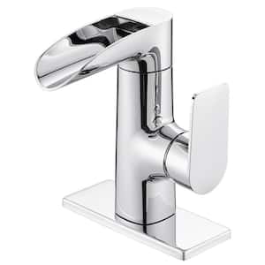 Rotatable Single Handle Single Hole Bathroom Faucet in Chrome