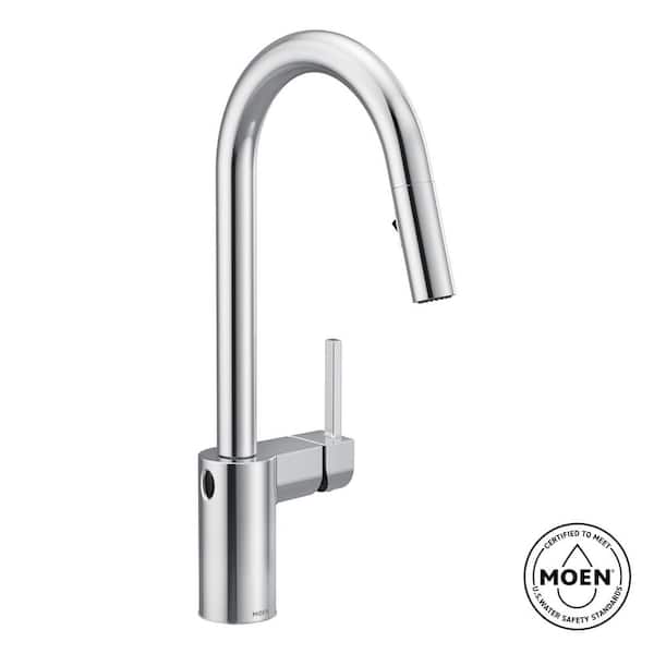 MOEN Align Single Handle Touchless Pull-Down Sprayer Kitchen Faucet with MotionSense Wave and Power Clean in Polished Chrome
