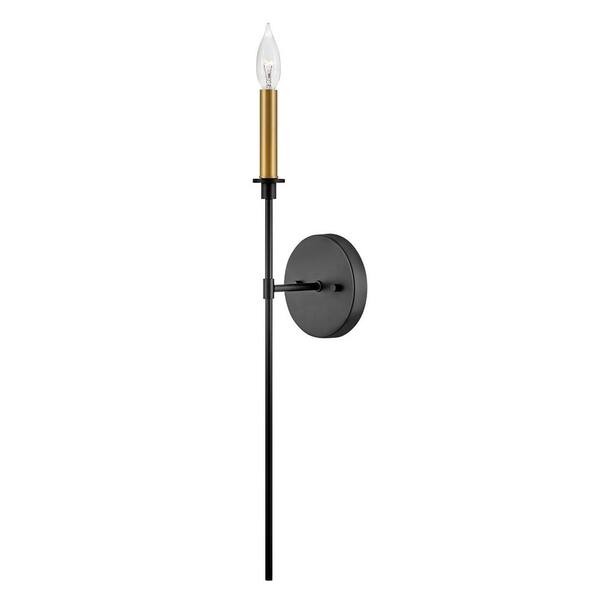 LARK - Hux 1-Light Black Sconce